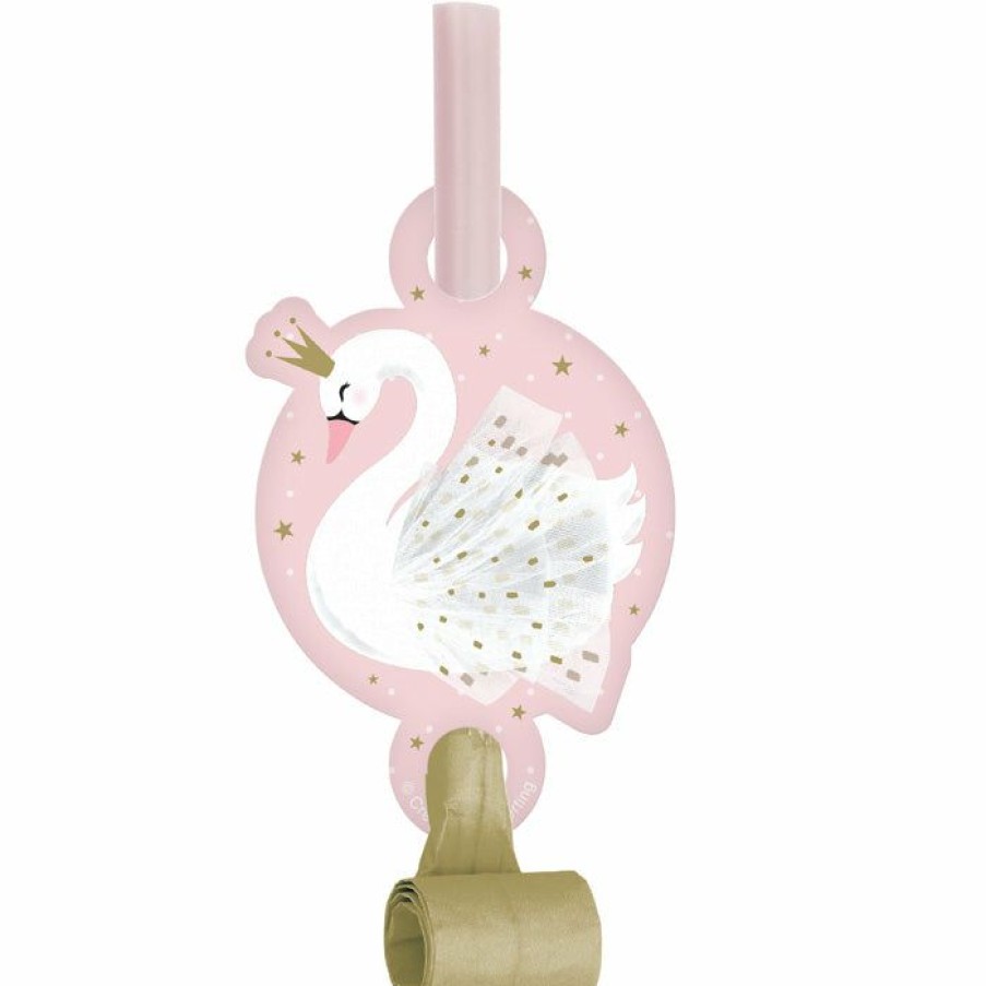 Birthdays * | Creative Converting Stylish Swan Party Blowers 48 Ct