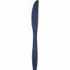 Solid Color Tableware * | Creative Converting Navy Blue Plastic Knives, 50 Ct Solid Color Tableware