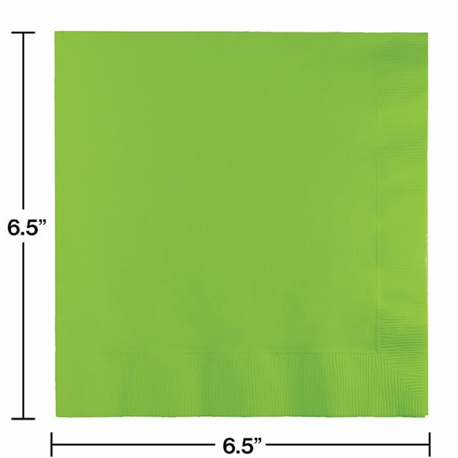 Solid Color Tableware * | Creative Converting Fresh Lime Green Napkins, 20 Ct