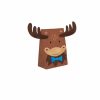 Themed Tableware * | Creative Converting Moose Blue Buffalo Plaid Paper Treat Bag With Attachments (8/Pkg)