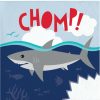 Birthdays * | Creative Converting Shark Party Beverage Napkin (16/Pkg) Kids Birthday Party Themes