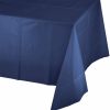 Solid Color Tableware * | Creative Converting Navy Tablecover Plastic 54 X 108 Solid Color Tableware