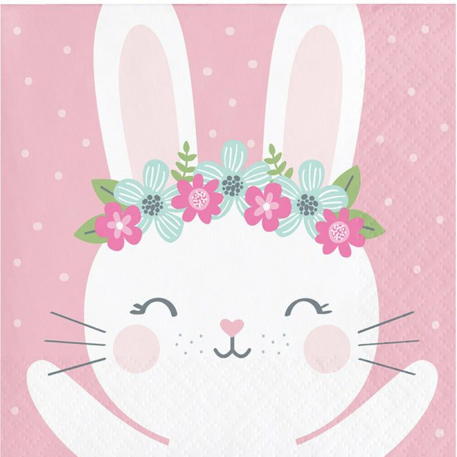 Birthdays * | Creative Converting Bunny Party Beverage Napkins, 16 Ct