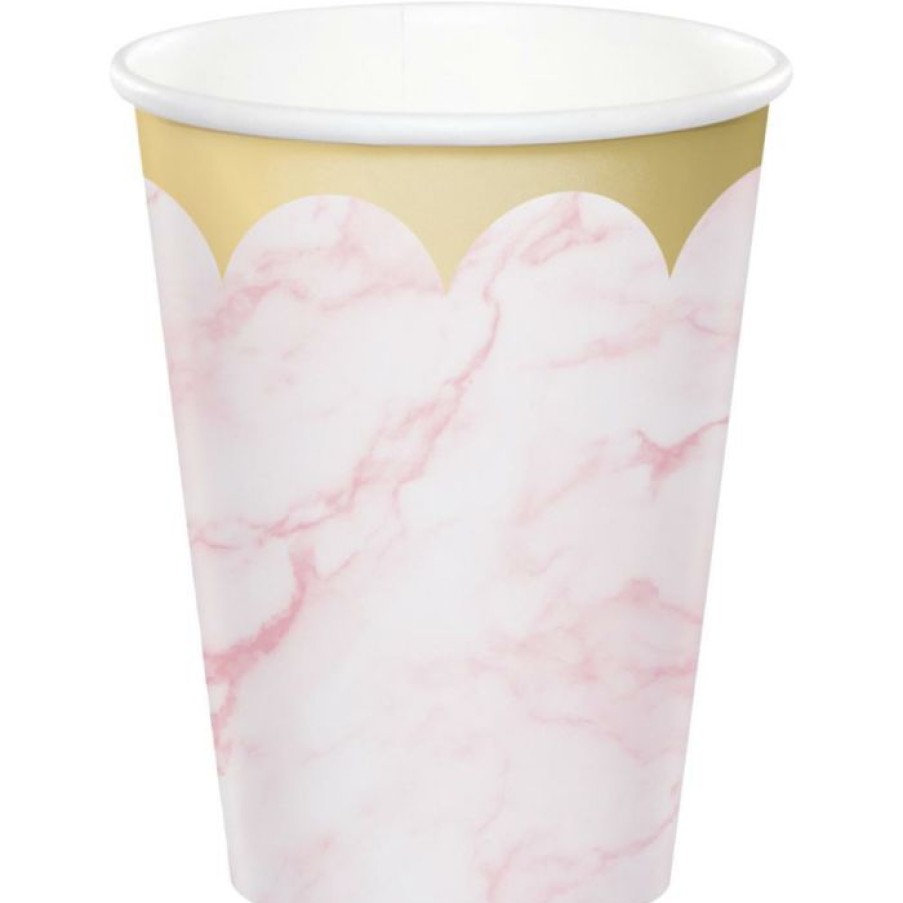 Baby Showers * | Creative Converting Baby Showers Pink Marble Paper Cups, 8 Ct