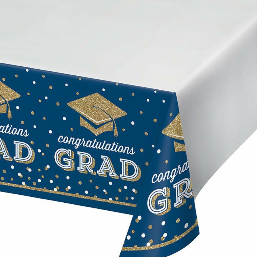 Graduation Party Supplies * | Creative Converting Glittering Grad Paper Tablecover Border Print, 54 X 102 1Ct