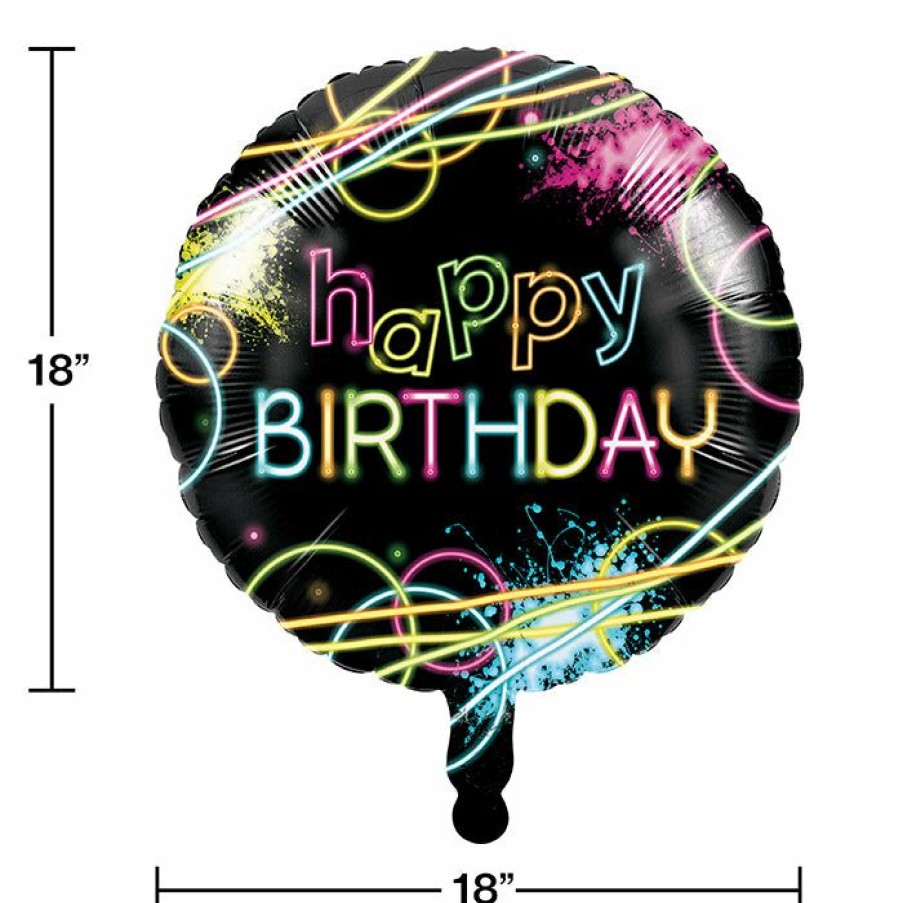 Birthdays * | Creative Converting Glow Party Metallic Balloon 18