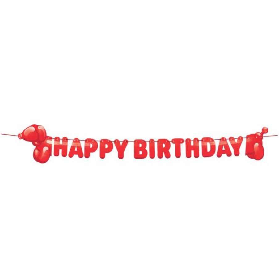 Birthdays * | Creative Converting Party Balloon Animals Shaped Banner With Ribbon (1/Pkg) Kids Birthday Party Themes