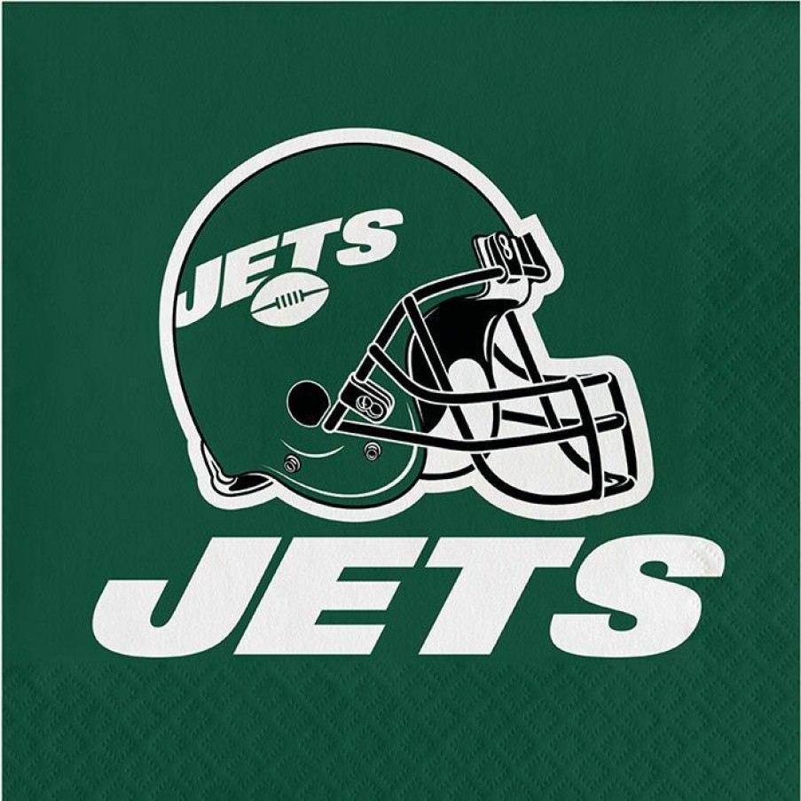 Sports * | Creative Converting New York Jets Luncheon Napkin 16Ct Nfl And Football Party Supplies