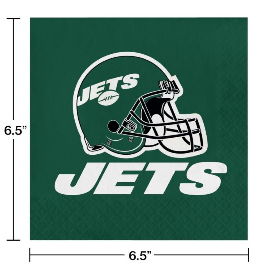 Sports * | Creative Converting New York Jets Luncheon Napkin 16Ct Nfl And Football Party Supplies