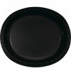 Solid Color Tableware * | Creative Converting Black Velvet Oval Platter 10 X 12 , 8 Ct Solid Color Tableware