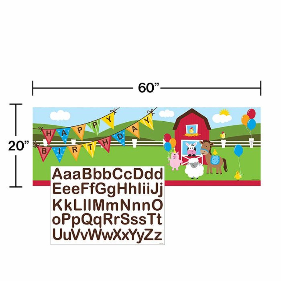 Birthdays * | Creative Converting Farmhouse Fun Giant Party Banner W/Stck