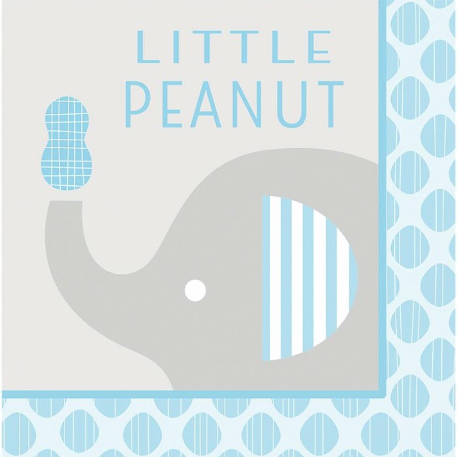 Baby Showers * | Creative Converting "Little Peanut" Boy Elephant Napkins, 16 Ct