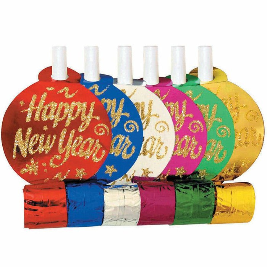 Holidays * | Creative Converting New Year'S Assorted Party Blowers, 6 Ct New Year'S Eve Party Supplies