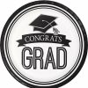 Graduation Party Supplies * | Creative Converting Graduation School Spirit White Paper Plates, 18 Ct Graduation Party Supplies