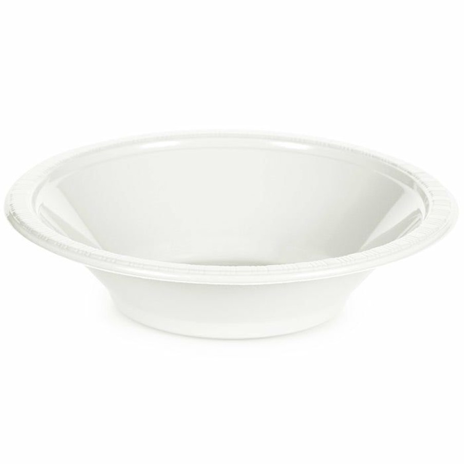 Solid Color Tableware * | Creative Converting White Premium Plastic Bowls 12 Oz., 20 Ct