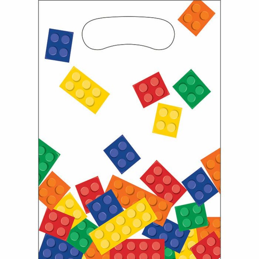 Birthdays * | Creative Converting Kids Birthday Party Themes Block Party Favor Bags, 8 Ct