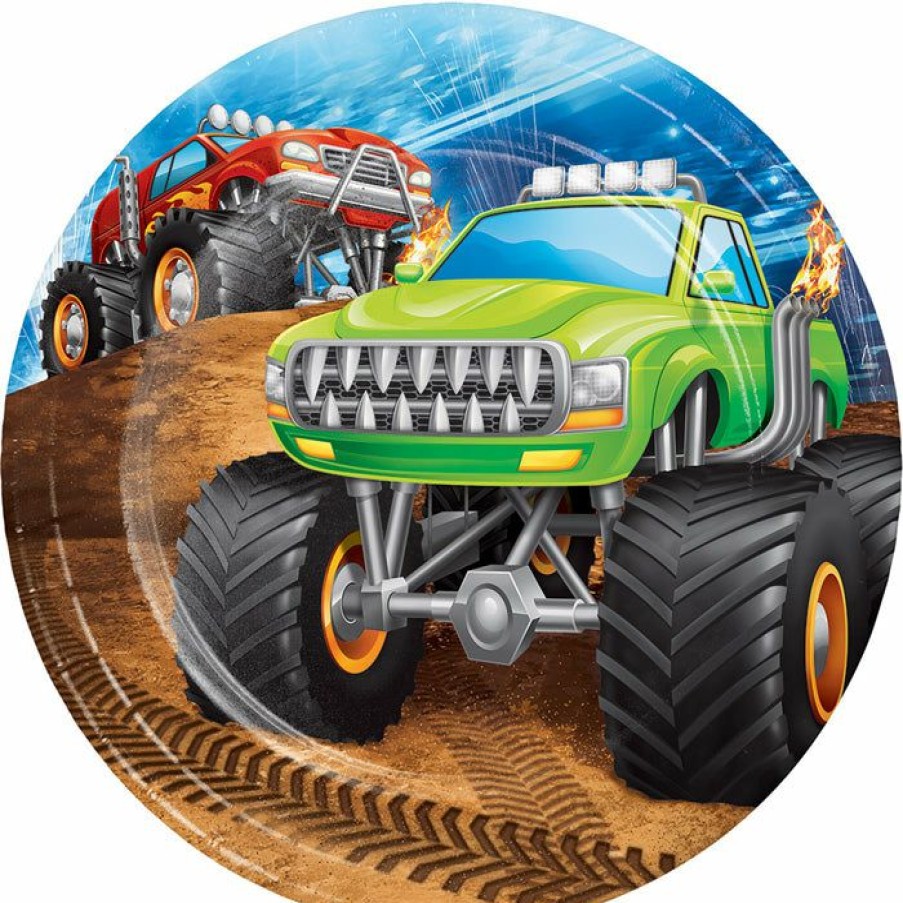 Birthdays * | Creative Converting Monster Truck Rally Dessert Plates, 8 Ct