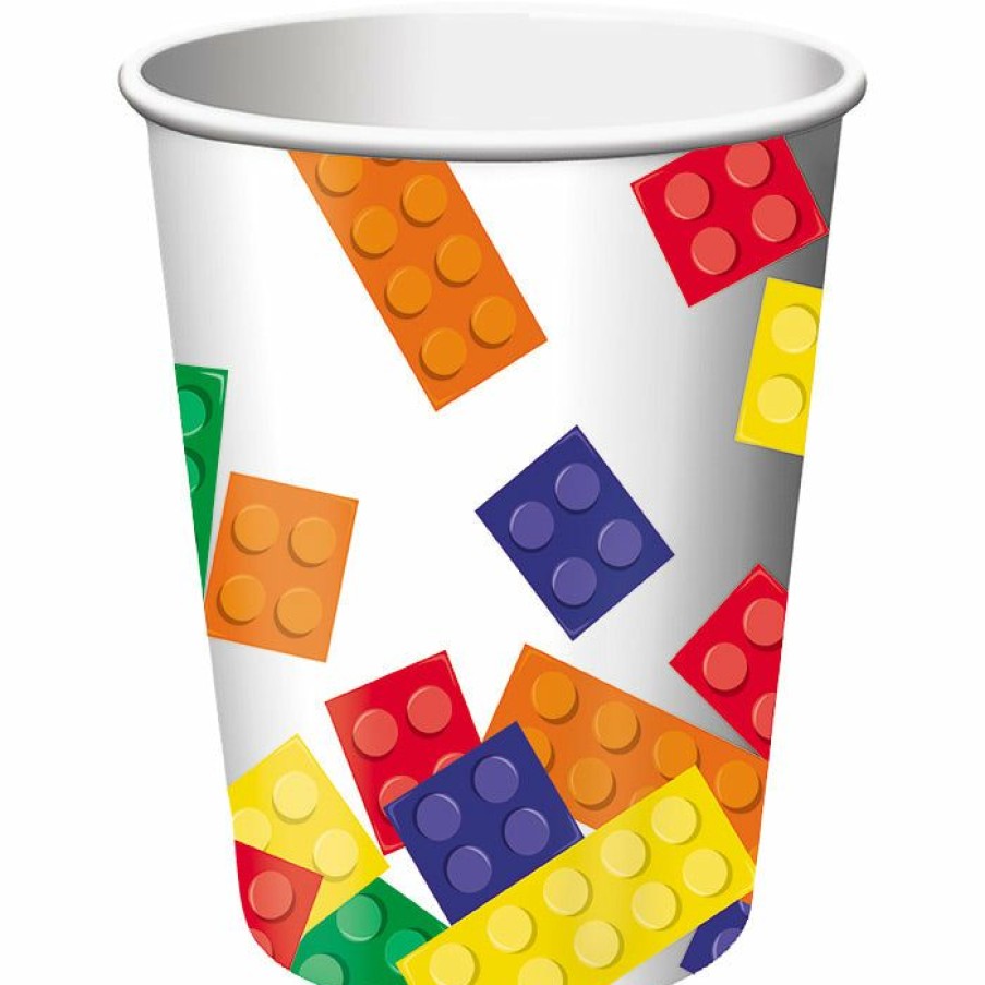 Birthdays * | Creative Converting Kids Birthday Party Themes Block Party Hot/Cold Paper Cups 9 Oz., 8 Ct