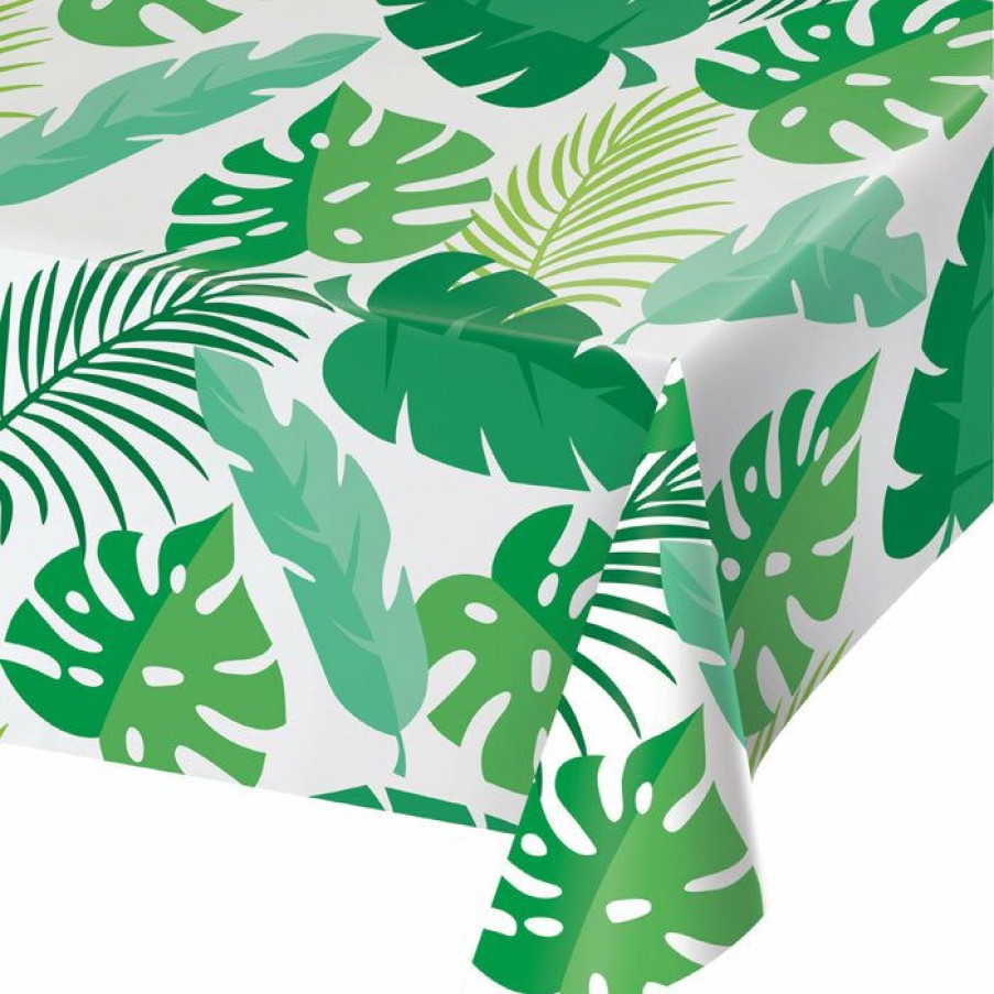 Themed Tableware * | Creative Converting Palm Leaves Plastic Tablecover 54 X 108