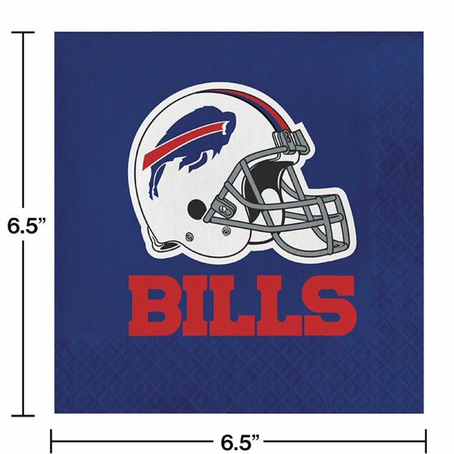 Sports * | Creative Converting Buffalo Bills Napkins, 16 Ct Nfl And Football Party Supplies