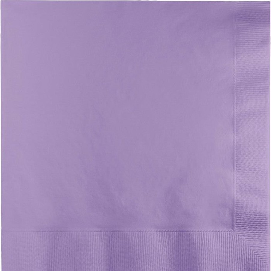 Solid Color Tableware * | Creative Converting Luscious Lavender Beverage Napkin, 3 Ply, 50 Ct