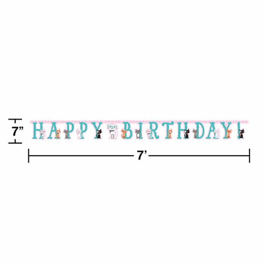 Birthdays * | Creative Converting Purr-Fect Party Jointed Banner Lg