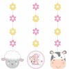 Birthdays * | Creative Converting 1St Birthday Party Themes Farmhouse Birthday Pink Hanging Cutouts (36/Case)