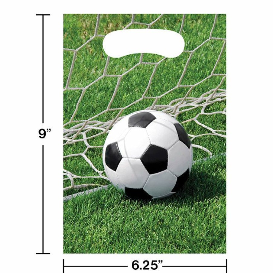 Sports * | Creative Converting Soccer Party Decorations Sports Fanatic Loot Bags, Plastic (96/Case)