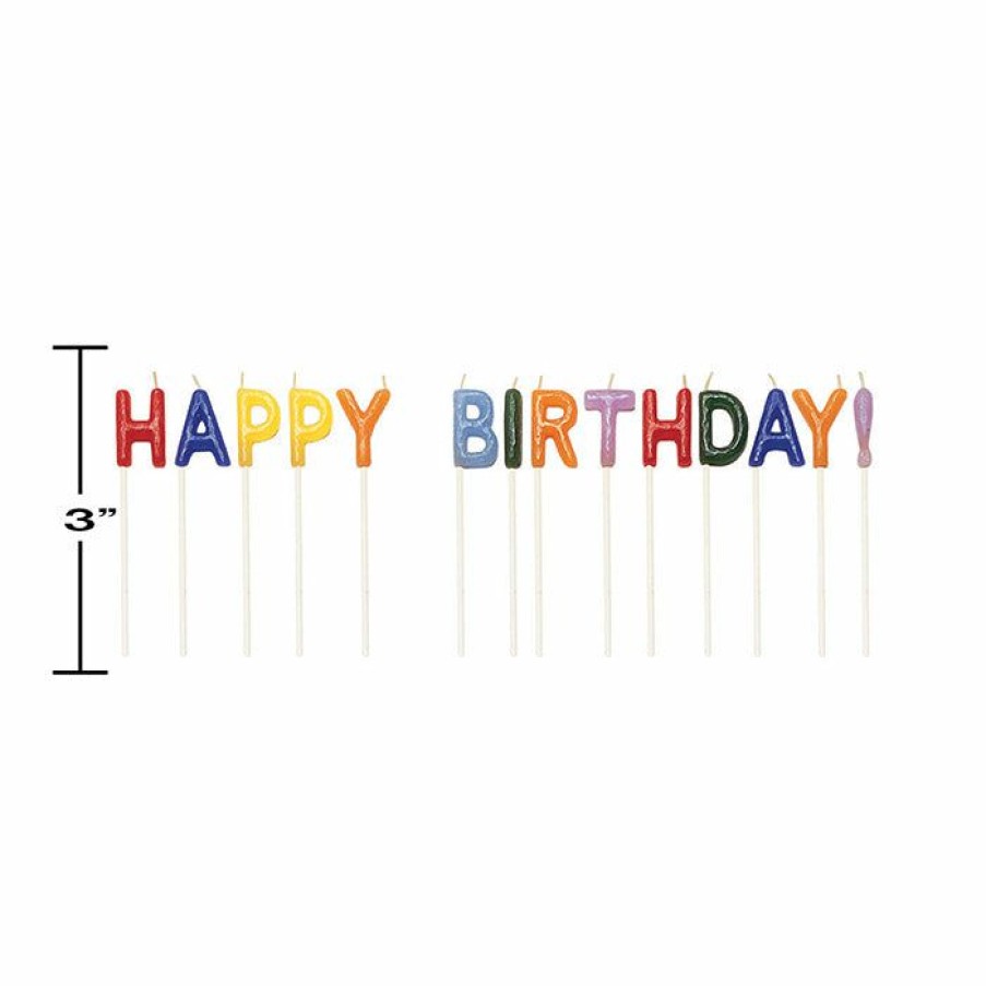 Birthdays * | Creative Converting Happy Birthday Pick Candles, 14 Ct Birthday Party Candles