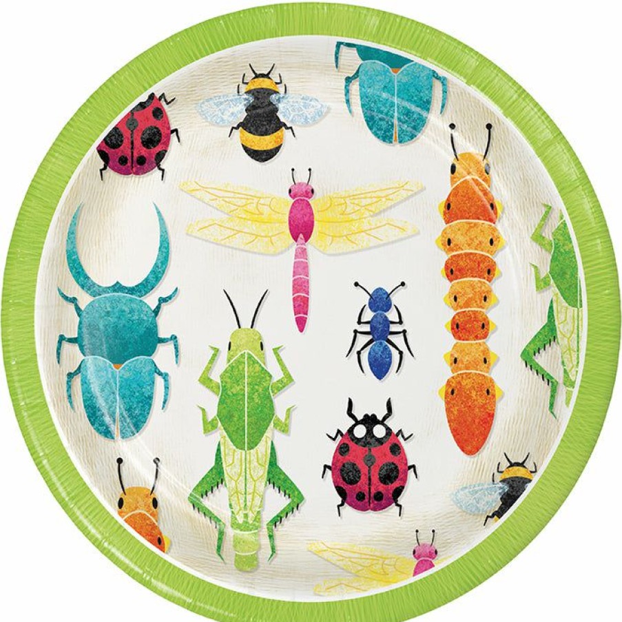 Birthdays * | Creative Converting Birthday Bugs Dessert Plate 8Ct