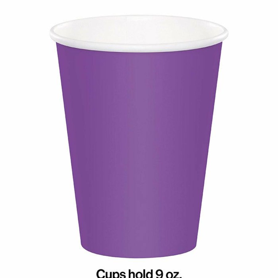 Solid Color Tableware * | Creative Converting Amethyst Hot/Cold Paper Cups 9 Oz., 24 Ct