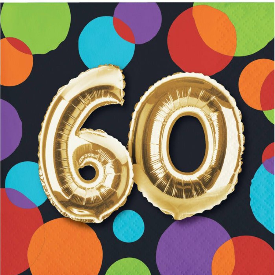 Birthdays * | Creative Converting Balloon Birthday Beverage Napkin, 60 (Case Pack Of 192)