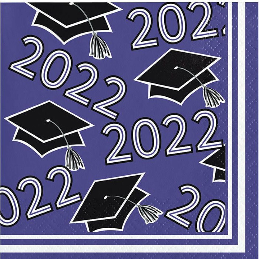 Graduation Party Supplies * | Creative Converting Purple Class Of 2022 Beverage Napkins, 36Ct