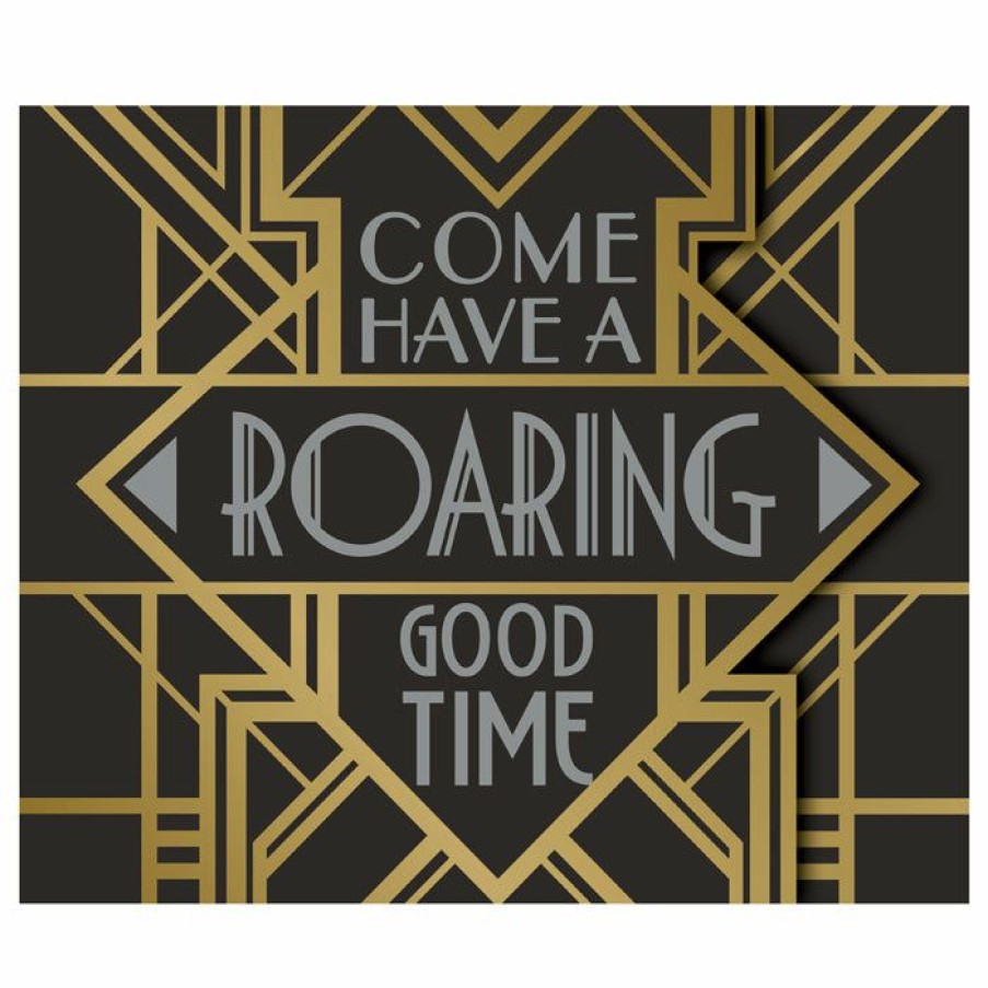 Themed Tableware * | Creative Converting Themed Tableware Roaring 20S Invitations, Pack Of 8