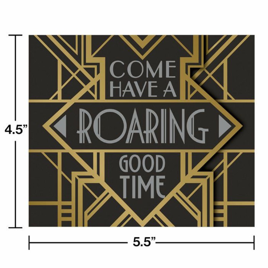 Themed Tableware * | Creative Converting Themed Tableware Roaring 20S Invitations, Pack Of 8