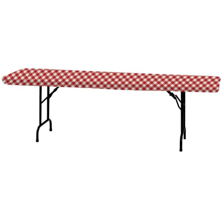 Holidays * | Creative Converting Plastic Tablecover, Stay Put, 29X72, Gingham (1/Pkg) Summer, Bbq And Picnic Themed Decorations