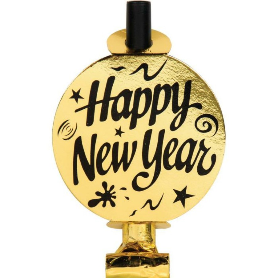 Holidays * | Creative Converting New Year'S Eve Party Supplies Blowouts, New Year Silver And Gold Foil, 6 Ct