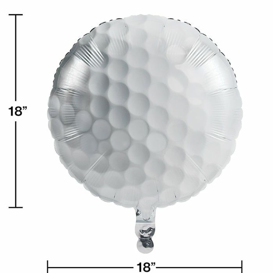 Sports * | Creative Converting Sports Fanatic Golf Metallic Balloon 18 Golf Party Decorations