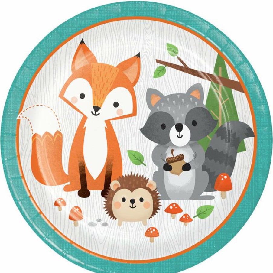 Birthdays * | Creative Converting Wild One Woodland Paper Plates, Pack Of 8 1St Birthday Party Themes