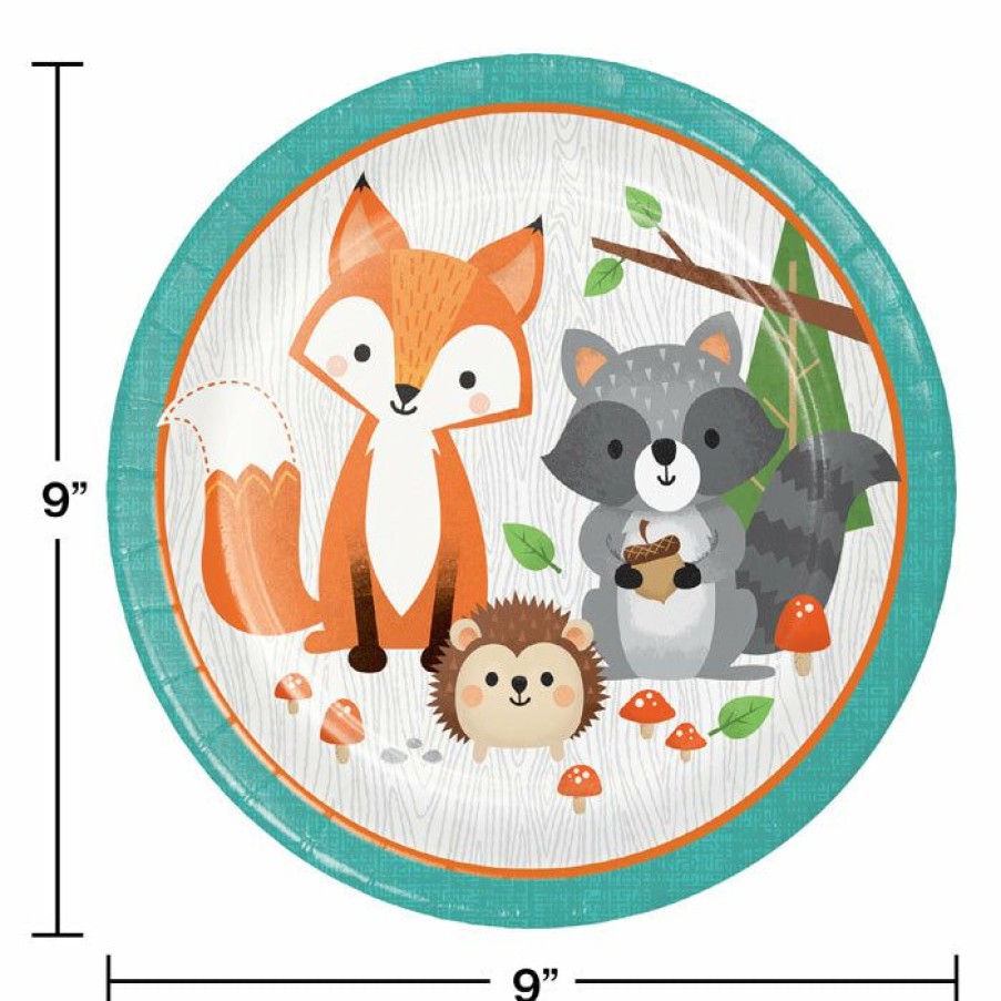 Birthdays * | Creative Converting Wild One Woodland Paper Plates, Pack Of 8 1St Birthday Party Themes