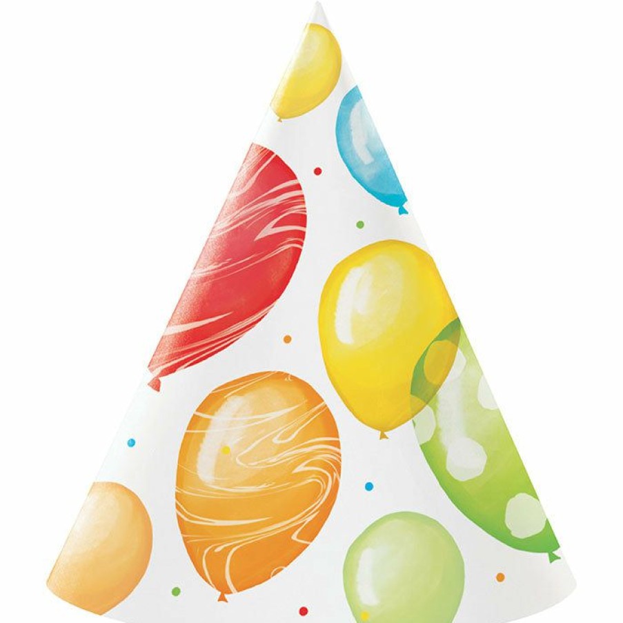 Birthdays * | Creative Converting Balloon Bash Hat Adult 8Ct Adult Birthday Party Themes