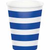 Themed Tableware * | Creative Converting Themed Tableware Dots & Stripes Cobalt Hot/Cold Cups 8Oz. 8Ct