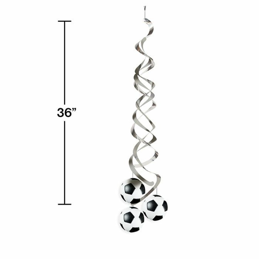 Sports * | Creative Converting Soccer Deluxe Danglers, 2 Ct Soccer Party Decorations