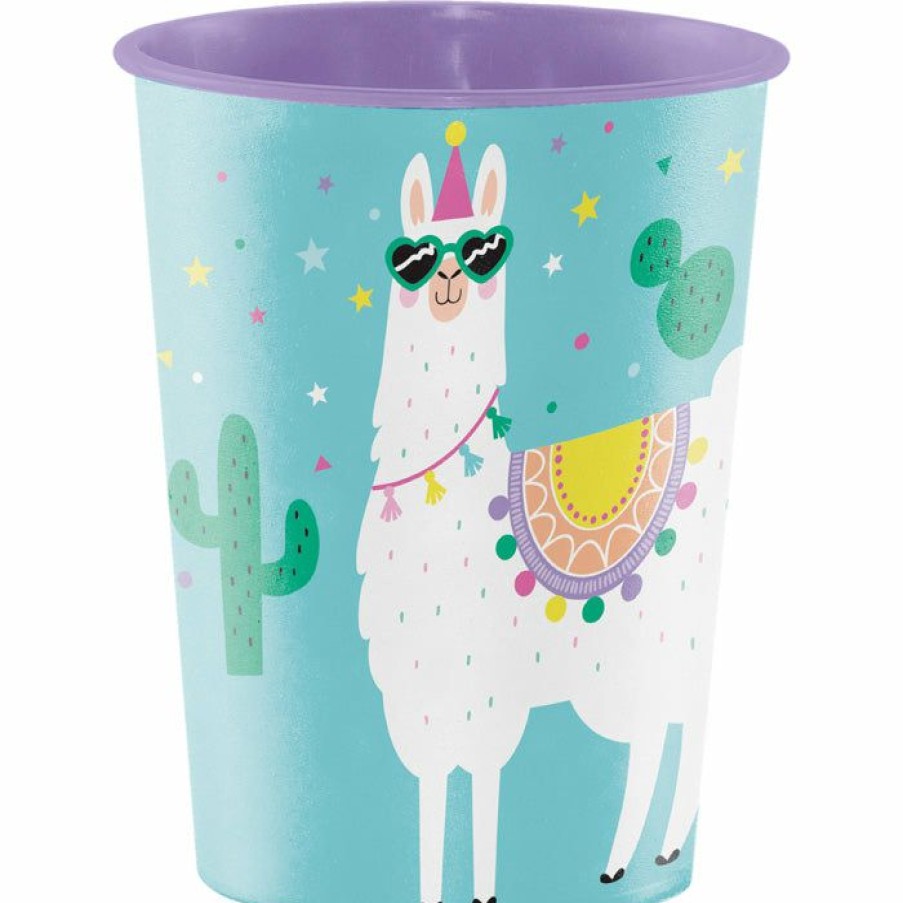 Birthdays * | Creative Converting Llama Party Plastic Keepsake Cup 16 Oz.