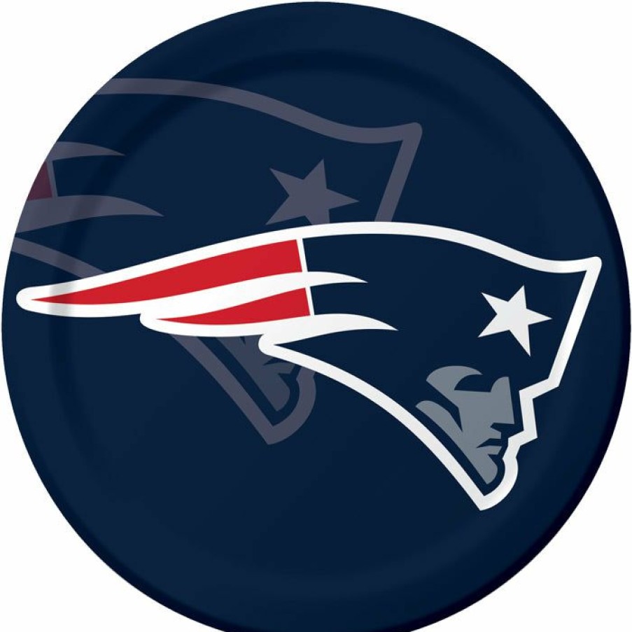 Sports * | Creative Converting New England Patriots Paper Plates, 8 Ct