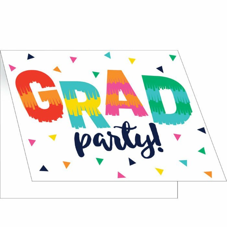 Holidays * | Creative Converting Cinco De Mayo And Fiesta Party Decorations Fiesta Fun Grad Invitation, Foldover 8Ct