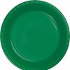 Solid Color Tableware * | Creative Converting Emerald Green Plastic Banquet Plates, 20 Ct