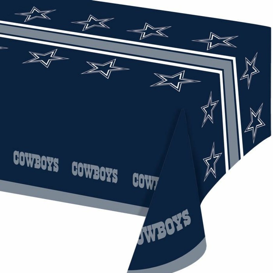 Sports * | Creative Converting Nfl And Football Party Supplies Dallas Cowboys Plastic Table Cover, 54 X 102