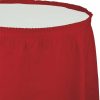 Solid Color Tableware * | Creative Converting Classic Red Plastic Tableskirt, 14 X 29