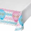 Baby Showers * | Creative Converting Baby Showers Gender Reveal Balloons Plastic Tablecover Border Print, 54 X 102